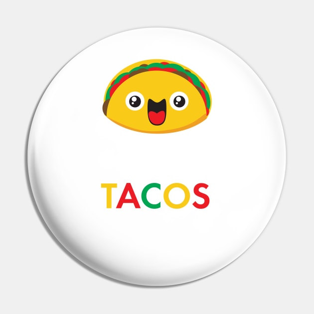 Cute Kawaii Taco Emoji Cinco de Mayo Funny Tace Foodie Mexican Food Gift Pin by teemaniac