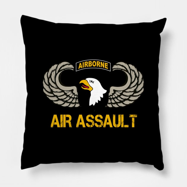 101st Airborne Shirt - "Air Assault" - Veterans Day Pillow by floridadori