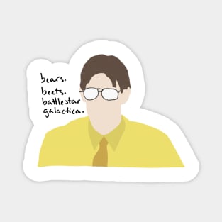 Jim The Office bears, beets, battlestar galactica Magnet