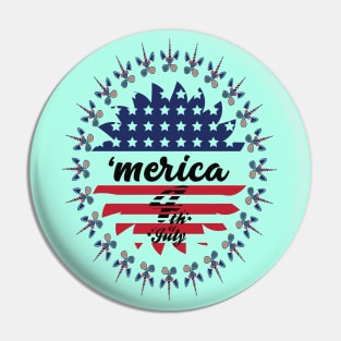 Unicorn America 4th Of July Pin