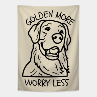 Golden More Worry Less Tapestry