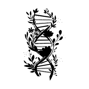 Floral Watercolor DNA flowers trees dna T-Shirt