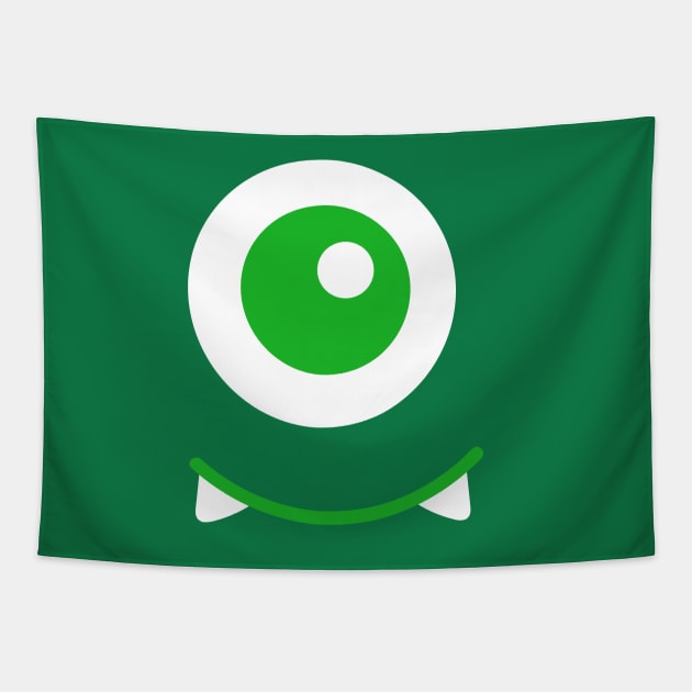 Green Monster Eye Tapestry by epiclovedesigns