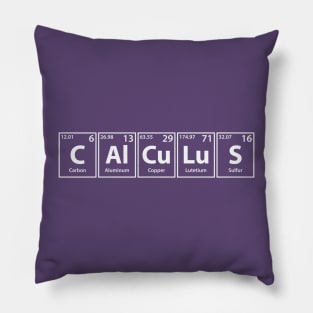 Calculus (C-Al-Cu-Lu-S) Periodic Elements Spelling Pillow