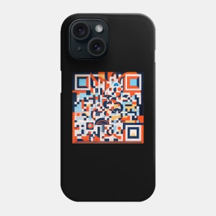 RickRoll QR Code Abstract Painting T-Shirt Phone Case