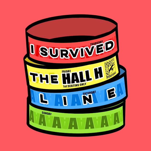 I Survived the Hall H Line - Wristbands by Nightwing Futures