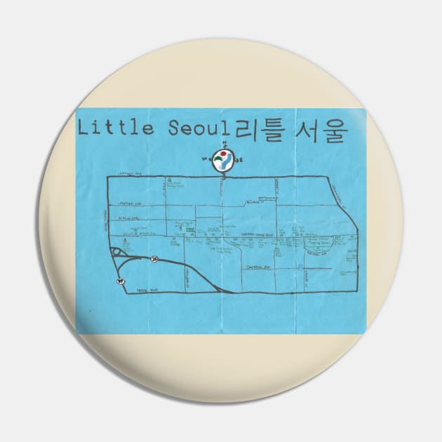 Little Seoul Pin by PendersleighAndSonsCartography