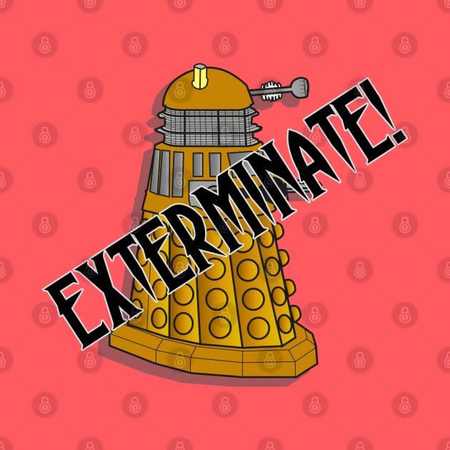 Exterminate! - Gold Dalek - Doctor Who by SOwenDesign