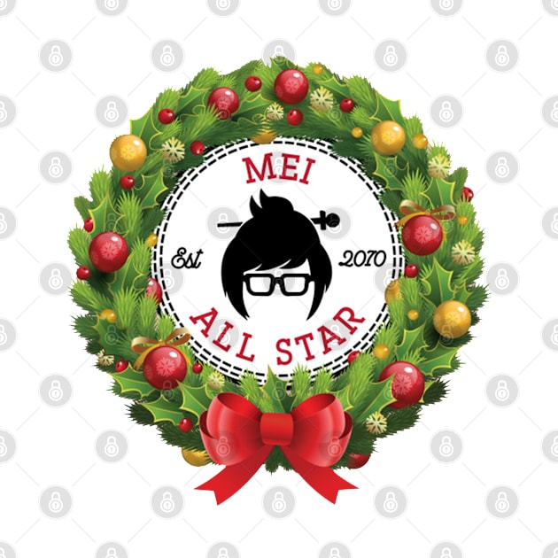 Overwatch Mei Wreath by reddvelved