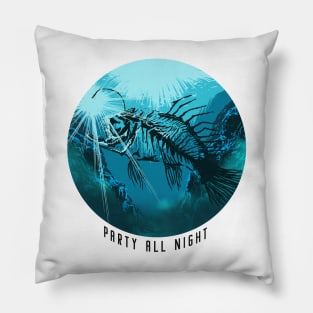 Angler fish, Electronic, Music, Party, Festival Pillow