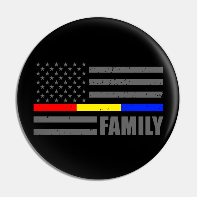 911 Dispatcher Flag - Thin Blue Line - Thin Red Line - Thin Gold Line Pin by bluelinemotivation