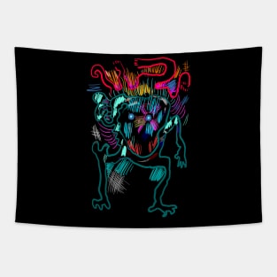 Abstract trash leprechaun / colorbomb Tapestry