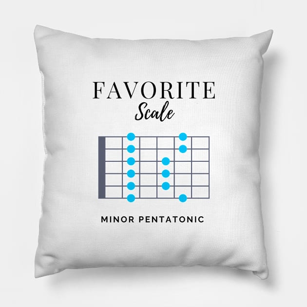 Favorite Scale Minor Pentatonic Light Theme Pillow by nightsworthy