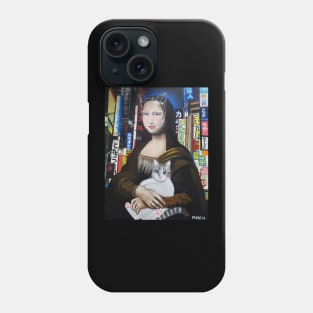 Monalisa cyberpunk in Tokyo Phone Case