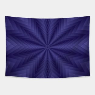 Indigo Geometric Hypnotic Star Pattern in Pretty Violet Purple Ombre Tapestry