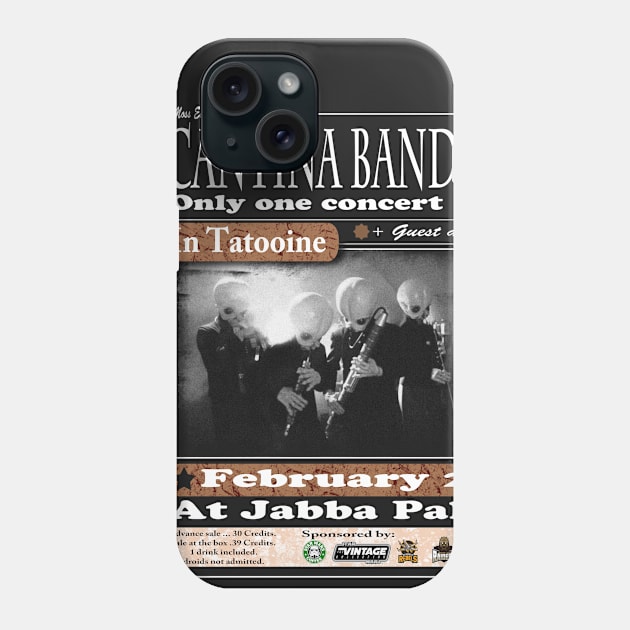 cantina band blak background Phone Case by doctoralien