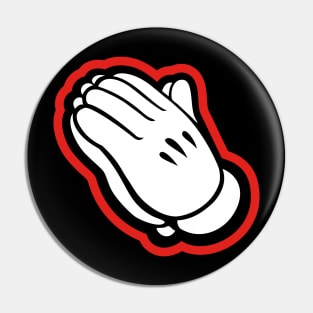 Praying hands-red Pin