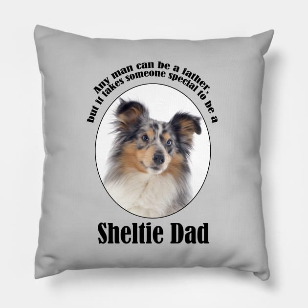 Blue Merle Sheltie Dad Pillow by You Had Me At Woof