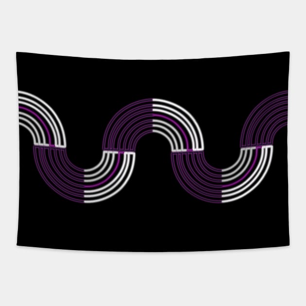 Demisexual Neon Light Rainbow 1 Tapestry by SpectreSparkC