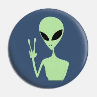 Peace Alien Pin