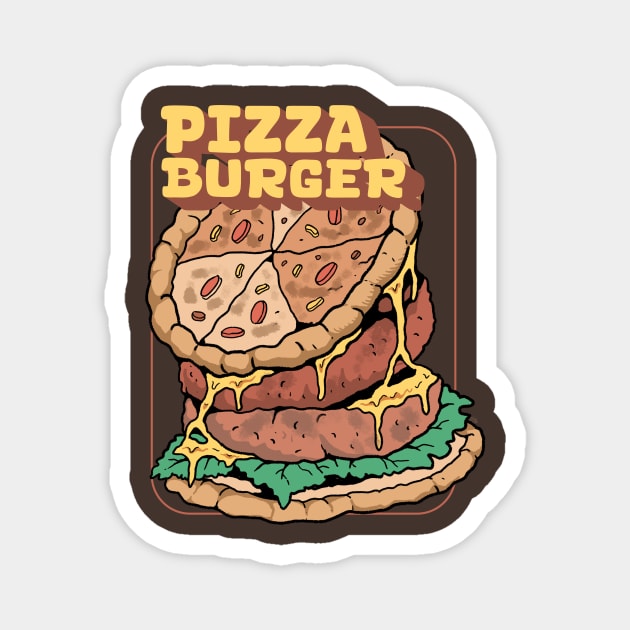 PIZZA BURGER Magnet by FUNRECT