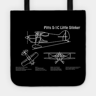 Betty Skelton Pitts S-1C Little Stinker Blueprint - PDpng Tote