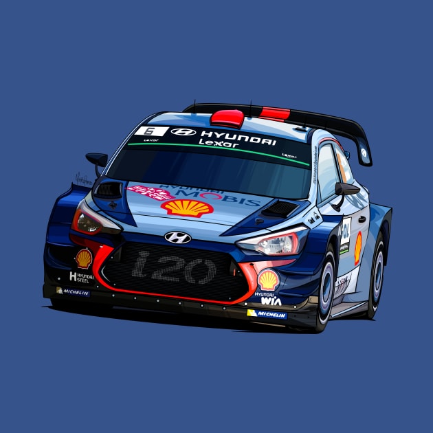 Hyundai i20 WRC - Illustration by Mario Ramos Rally Art