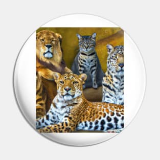 Big Cats Family Pin