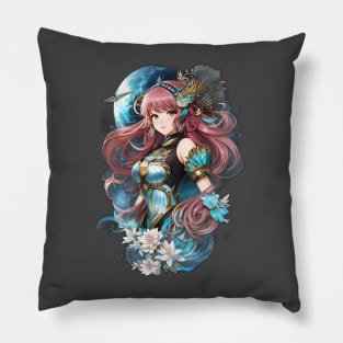 Beneath the Waves: AI Anime Character Art in Cetus Pillow