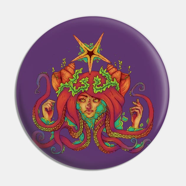 Sorcerer of the Sea Pin by porcupineslug