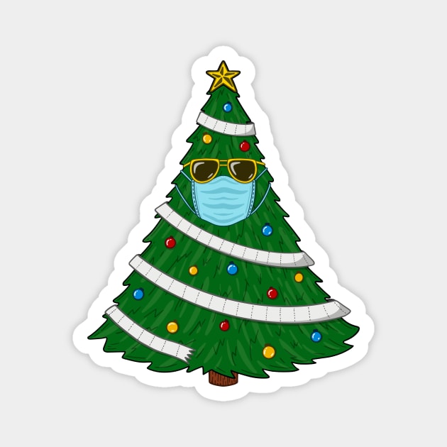 Covid Christmas - Mask Tree Magnet by Ratatosk