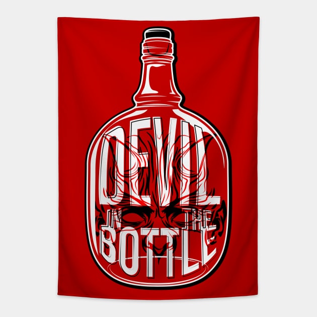 Devil in the Bottle Tapestry by GabrielaTot