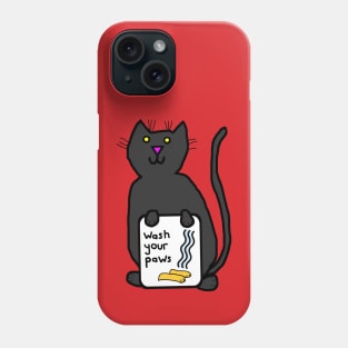 Wash Your Paws Says Cute Cat Phone Case