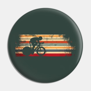 Vintage Retro Time Trial Gift Cycling Race Pin