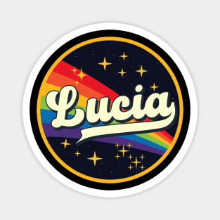 Lucia // Rainbow In Space Vintage Style Magnet