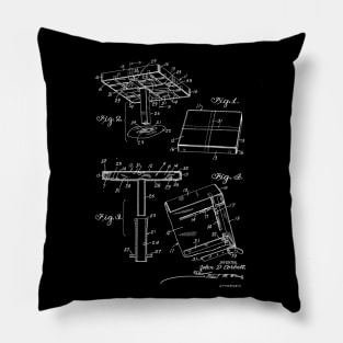 Baseball Base Vintage Patent Drawing Pillow