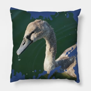 Swan Dripping Pillow