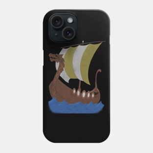 Viking Ship yellow with water Phone Case