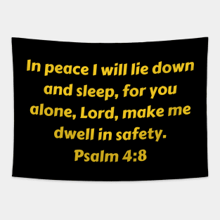 Bible Verse Psalm 4:8 Tapestry