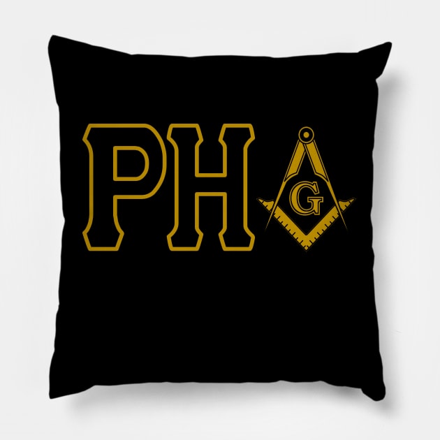 Prince Hall Masonic Apparel Pillow by The Greek Mall