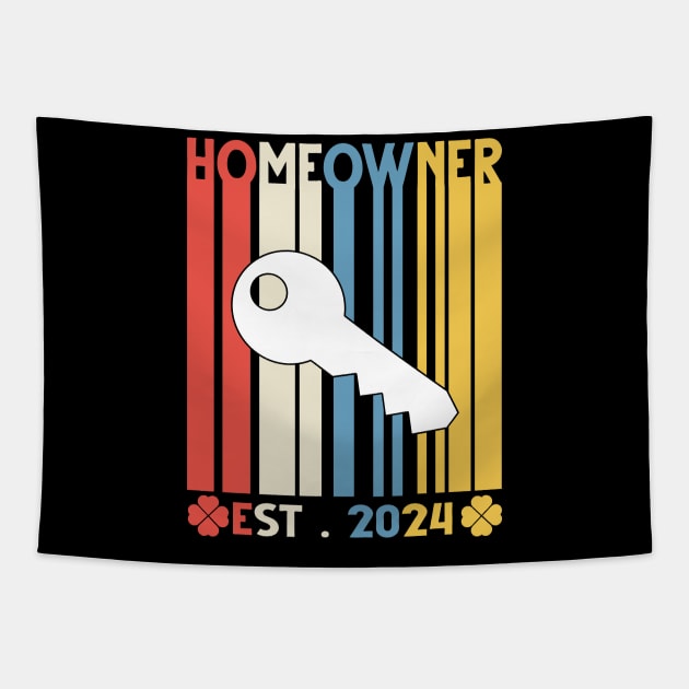 new homeowner est 2024 retro Tapestry by NIKA13