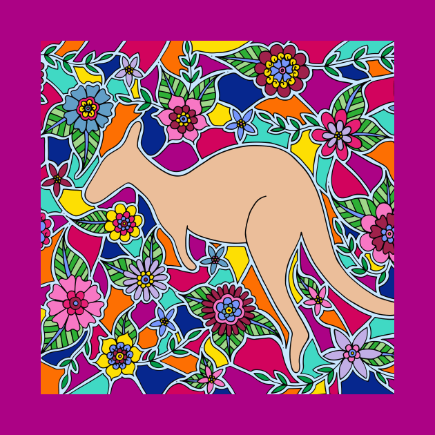 Mosaic Kangaroo by HLeslie Design