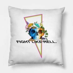 Tiki Skull - Fight Like Hell Pillow