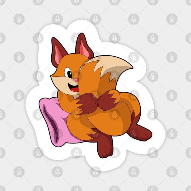 Fox at Sleeping with Pillow Magnet by Markus Schnabel