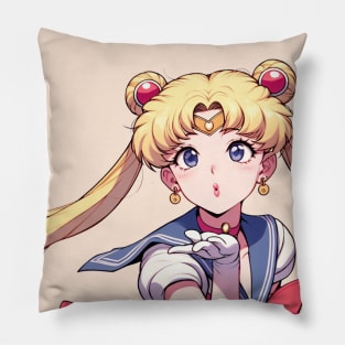 Young Sailor Moon Blowing a Kiss Pillow