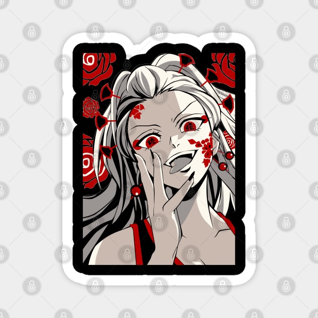 Daki Cursed Beauty Art - Demon Slayer Magnet by Otaku Vibes