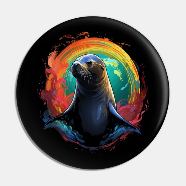 Sea Lion Earth Day Pin by JH Mart