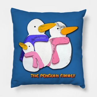 The Penguins Family Pillow