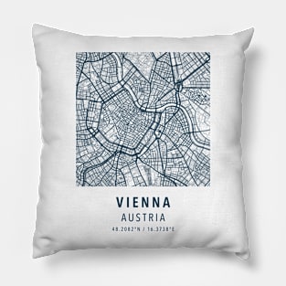 vienna simple map Pillow