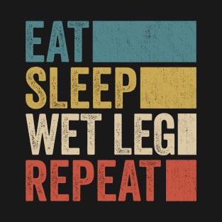 Funny Eat Sleep Wet Name Repeat Retro Vintage T-Shirt